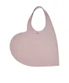 Coperni 'heart' Pink Shoulder Bag With Logo Print In Nude