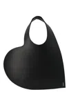 Coperni Heart-shaped Black Bag With Adjustable Shoulder Strap In Black