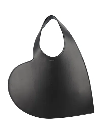 Coperni Heart Tote Bag In Black
