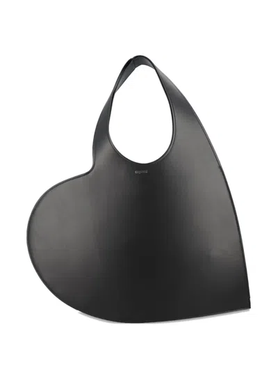 Coperni Heart Tote Bag In Black