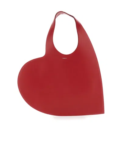 Coperni Heart Tote Bag In Red