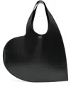 Coperni Heart-shaped Black Bag With Adjustable Shoulder Strap In Black