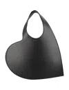 Coperni Heart-shape Leather Tote Bag In Black