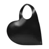 Coperni Heart-shape Leather Tote Bag In Black