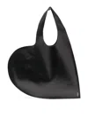 Coperni Heart-shape Leather Tote Bag In Black