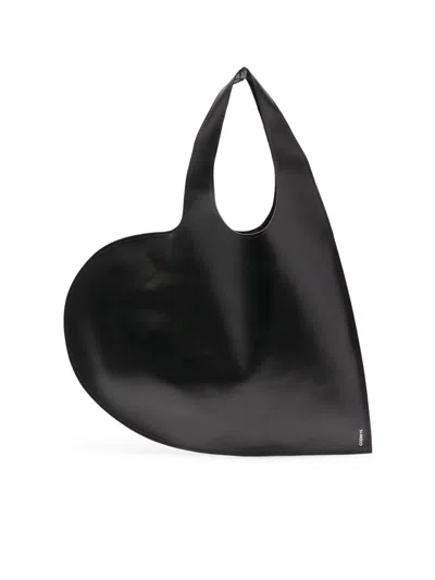 Coperni Heart Tote Bag In Black