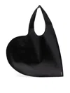 Coperni Heart-shaped Black Bag With Adjustable Shoulder Strap In Black