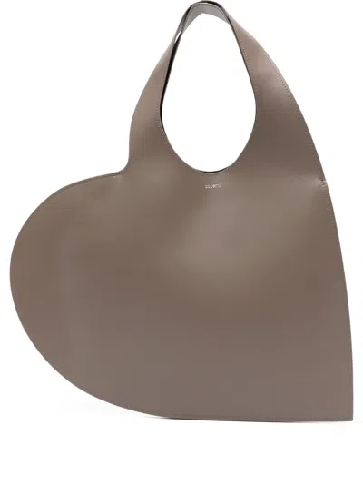 Coperni Heart Tote Bag In Brown