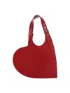 Coperni Heart-shaped Red Calfskin Tote Bag With Adjustable Handle In Red