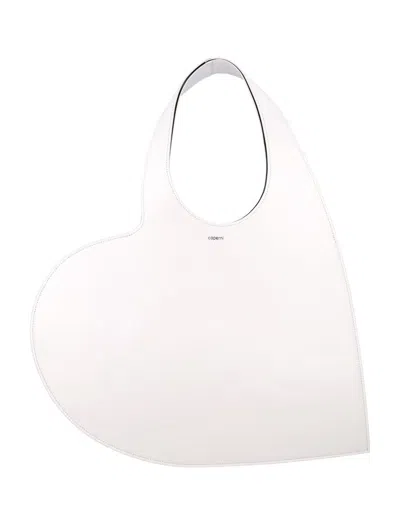 Coperni Heart Tote Bag In White