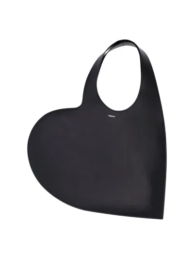 Coperni Heart-shaped Tote Bag In Black
