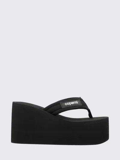 Coperni Wedge Neoprene Flip Flops In Black