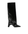 Coperni Leather Boots With Iconic Logo In Black
