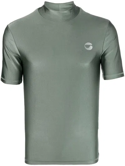 Coperni High Neck Fitted T-shirt In Sage