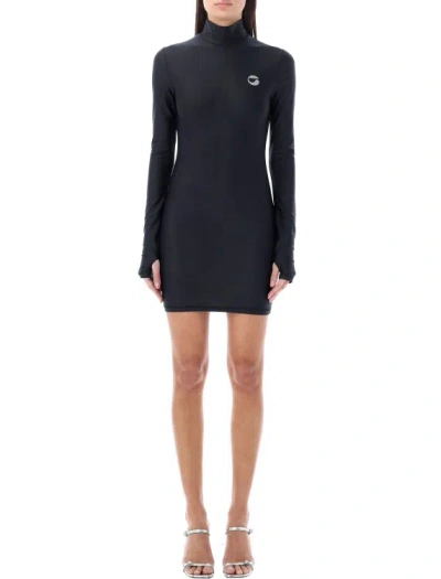 Coperni High Neck Mini Dress In Black