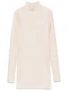 Coperni High-neck Mini Dress In Neutrals
