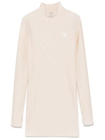 Coperni High-neck Mini Dress In Neutrals