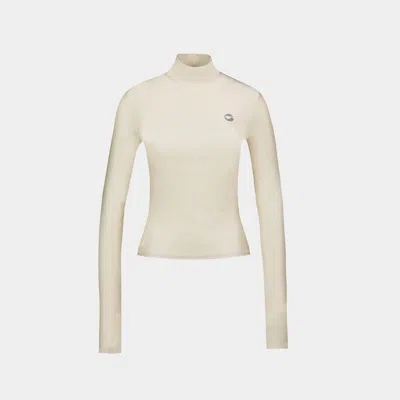 Coperni High Neck T-shirt In Beige