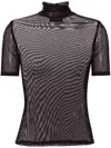 Coperni Logo-plaque Mesh T-shirt In Red