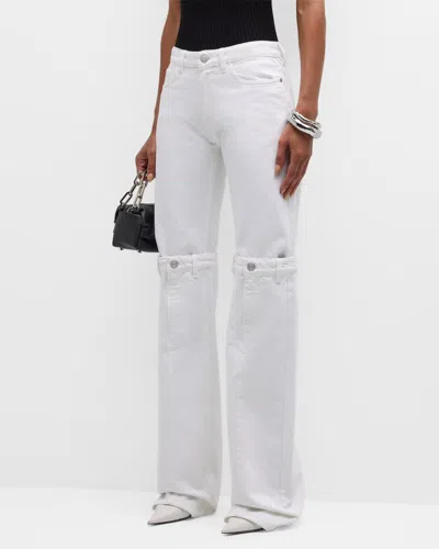 Coperni White Open Knee Jeans