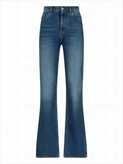 Coperni High-waist Denim Pants With Flared Leg In Blue