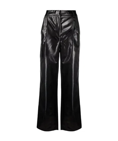 Coperni High-waist Faux-leather Trousers In Black
