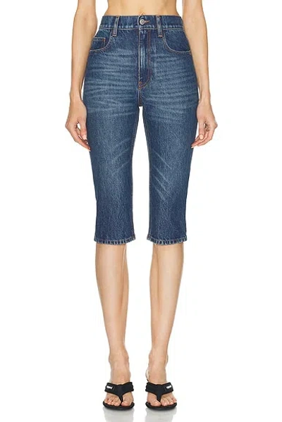 Coperni High Waisted Cropped Skinny In Blue