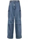 Coperni Light Blue Jeans With Open Knee In Blue