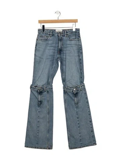 Pre-owned Coperni High-rise Flared Jeans In Blue