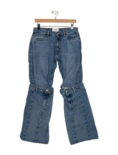 Pre-owned Coperni High-rise Flared Jeans In Blue