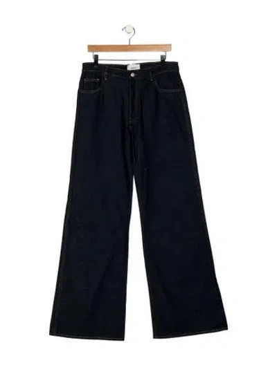 Pre-owned Coperni High-rise Wide Leg Jeans In Blue