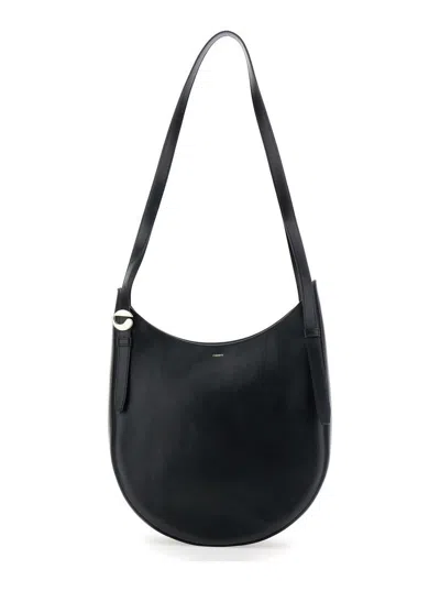 Coperni Belt Strap Leather Hobo Bag In Black