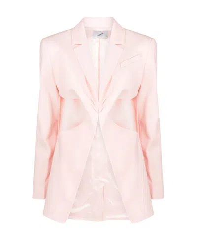 Coperni Hollow-out Suit Jacket In Pink