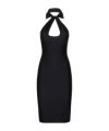 Coperni Open Chest Stretch Jersey Midi Dress In Blue