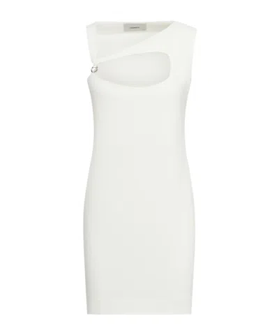 Coperni Hollowed-out Mini Dress In White