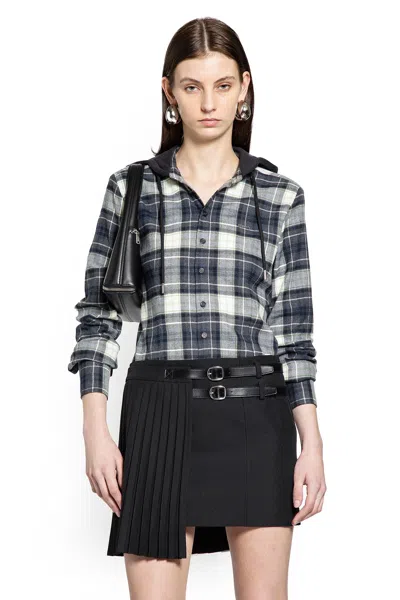 Coperni Hooded Shirt In Blue