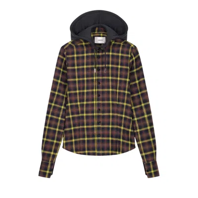 Pre-owned Coperni Hooded Shirt 'brown' | Women's Size 40