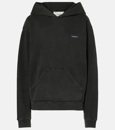 Coperni Sweater Hooded Long-sleeved Dress In Black/blue