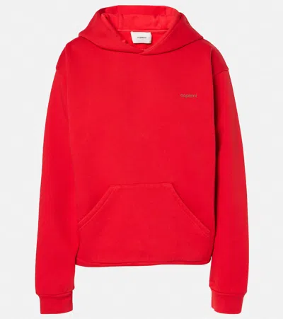 COPERNI HORN COTTON-BLEND JERSEY HOODIE