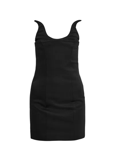 Coperni Horn-effect Crepe Mini Dress