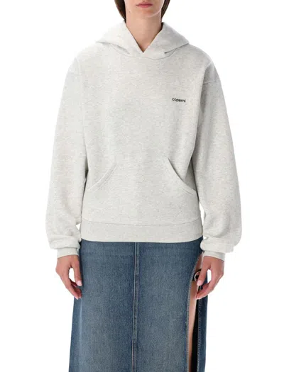 Coperni Sculpted Horn Detail Relaxed Hoodie In White