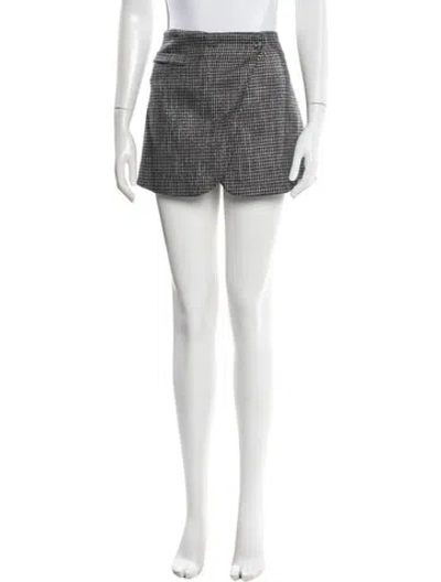Pre-owned Coperni Houndstooth Print Mini Skirt In Silver