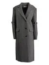 Coperni Thousand Birds Wool And Cashmere Coat In Gray