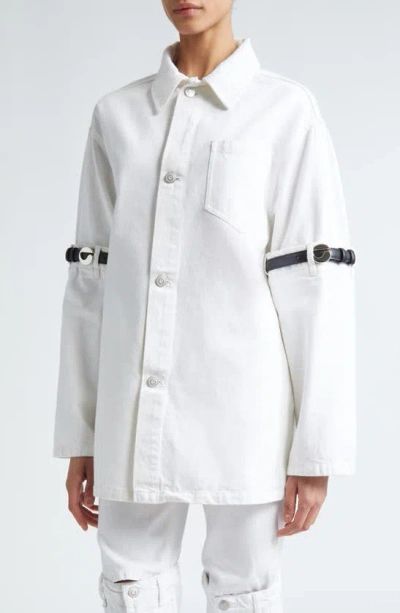 Coperni White Hybrid Denim Shirt