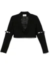 Coperni Hybrid Cropped Tailored Jacket In Black