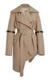 Coperni Hybrid Cut-out Trench Coat In Neutral