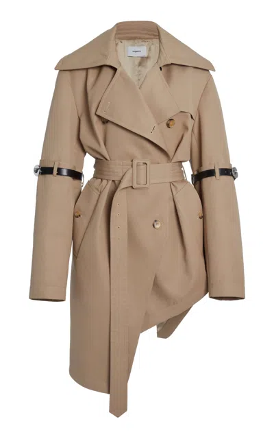Coperni Hybrid Cut-out Trench Coat In Neutral