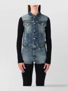 Coperni Hybrid Denim And Knit Jacket In Multi