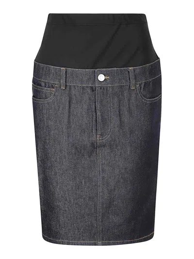 COPERNI HYBRID DENIM MIDI SKIRT