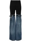 Coperni Hybrid Denim-panels Trousers In Black